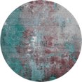 thumbnail image 2 of Addison Rugs Mayfield Premium Machine Washable Transitional Abstract Turquoise Round Rug, 8' x 8', 2 of 6