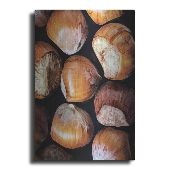 Luxe Metal Art 'Fruit Of The Hazel 2' by Ashley Aldridge Metal Wall Art, 24"x36"