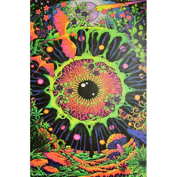 Cosmic Eye by Space Tribe Non-Flocked Blacklight Poster 24" x 36"