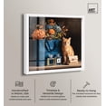thumbnail image 2 of Cat Navy Shopping Bag Shadowbox Print Fashion Wall Art by Art Remedy, White Frame, 16 x 16, 2 of 5
