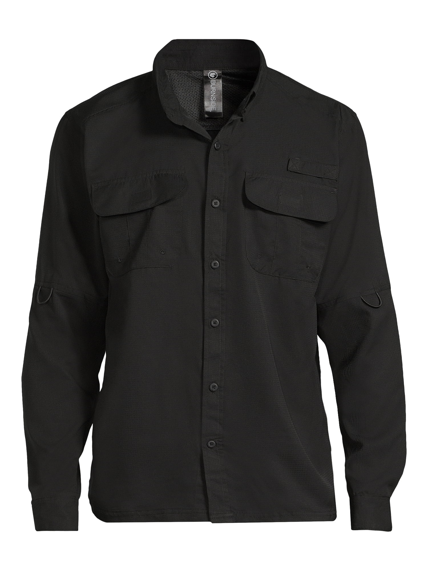 Burnside Men's and Big Men's Long Sleeve Utility Shirt with Pockets, Sizes M-2XL