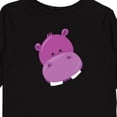 thumbnail image 4 of Inktastic Cute Purple Hippo Head Boys or Girls Long Sleeve Toddler T-Shirt, 4 of 5