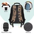thumbnail image 5 of Yspwyqan Brown Duck Camo School Backpack for Kids Teens, 17 Inch Lightweight Large Capacity with Front Pockets, Double Zipper Fits 15.6 Laptop for Elementary Middle High School, 5 of 7