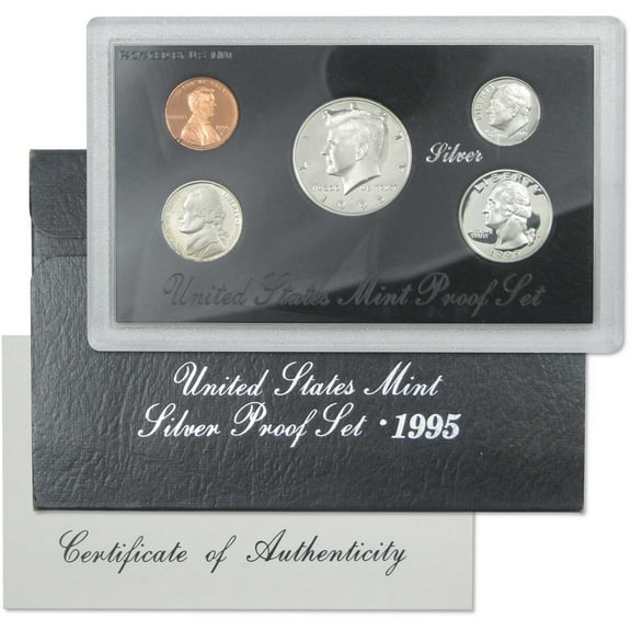 1995 Silver Proof Set U.S. Mint Original Government Packaging OGP COA