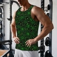 thumbnail image 5 of KLL Green Bright Web with Spiders Print Men's Muscle Gym Workout Stringer Tank Tops Bodybuilding Fitness T-Shirts Tank Tops Men-XX-Large, 5 of 7