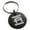 Black, variant on Stainless Steel Letter A Initial Empire Monogram Engraved Small Medallion Circle Charm Keychain Keyring