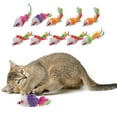 thumbnail image 1 of Uxcell Bite Resistant Catnip Playing, Durable and Interesting, Simulated Mouse Cat Teeth Chew Playing Catnip Filled (Colorful, 10 Pcs), Intended for Bedroom / Balcony (5 x 3cm), 1 of 7