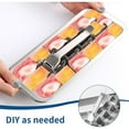thumbnail image 4 of 2Pcs Stainless Steel Ice Cube Trays for Freezer, Metal Ice Cube Trays with Lever, Reusable 18/8 Slot Ice Cube Mold for Bar & Kitchen (With Clips, 2PCS), 4 of 7