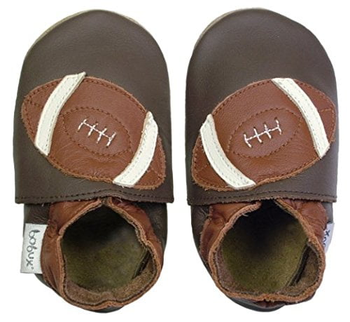 Bobux Chocolate Football Soft Sole Baby Shoes 