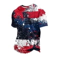 thumbnail image 2 of GrmtClth 4th of July Tops for Men Independence Day American Flag Print Lightweight Tee Short Sleeve Comfy Shirts Crew Neck Clothes Sky Blue M, 2 of 4