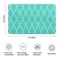 thumbnail image 3 of Turquoise Geometric Quatrefoil Pattern Bathroom Rugs Mat,Non Slip Microfiber Bathroom Rug,Rubber Backing,Soft Bathroom Mats for Bathroom Floor,Tub and Shower,17x27in(43x68cm), 3 of 5