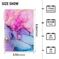 thumbnail image 3 of Haosy Pink Purple Blue Marble Notebooks 1-subject Journal 60 Sheets A5 College Ruled Paper Detachable Ring 8.3"x5.7", 3 of 8