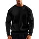 thumbnail image 2 of Blusas y camisas de manga larga con cuello redondo para hombre, de pana de color liso, con bolsillos empalmados y sudadera con cuello redondo. Blusa de pana para hombre., 2 of 9