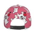 thumbnail image 6 of Daiia French Bulldog print Baseball Cap Men Women Golf Dad Hat Adjustable Original Classic Low Profile Hat Unconstructed Plain Cap, 6 of 9