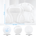 thumbnail image 6 of Bath Pillow, Quick-Drying 4D Air Mesh Bathtub Spa Pillow, 6 Non Slip Suction Cups, Soft and Comfortable Bathtub, Hot Tub, Jacuzzi, Spas, 6 of 8