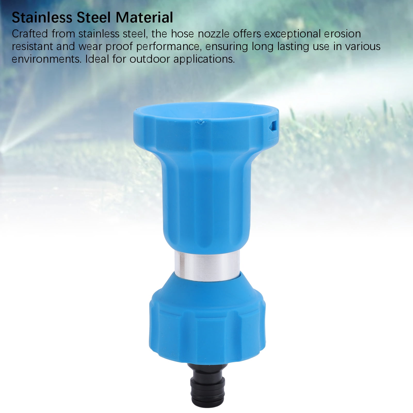 Suodoka Heavy Duty Fireman Style Garden Hose Nozzle Sprayer with Stainless Steel Parts, Ergonomic Water Nozzle for Plants Watering, Car Washing & Pet Cleaning (2.16x4.3x2.5 in / 5.5x11x6.5 cm)