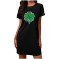 thumbnail image 4 of Sakmal St Patrick's Day Moo Moos for Women Nightgowns Short Sleeve Lightweight Sleepwear Shamrock Print Irish St Paddys Day Short Nightgowns for Women L, 4 of 5
