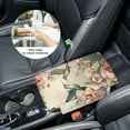 thumbnail image 5 of Renewold Hummingbird Flower Beige Car Center Console Cover Comfortable Non-slip Armrest Cushion with Side Storage Pocket Arm Rest Covering Protective Cover Car Interior Accessories, 5 of 9