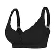 thumbnail image 6 of VISALY Front Closure Bras Supportive Wireless Brasseamless Bra Oversize Bras for Women Breathable No Underwire Support Bralettes Everyday Bras Full Coverage Bras Lounge Bras Comfortable Bras Black 5Xl, 6 of 8