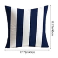 thumbnail image 3 of Outdoor Waterproof Pillow Cover Geometric Stripe Patterns Nylon Spandex Cushion Easy Clean Sofa Chair Decor for Patio Balcony, Navy, JKODE, 3 of 6