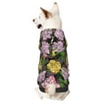 thumbnail image 1 of Lsque Colorful Roses Pattern Small Dog Sweater Hoodies Pet Grey Hooded Soft Fleece Sweatshirts with Pocket Fall Winter Puppy Cat Sweaters Warm Clothes-Medium, 1 of 7