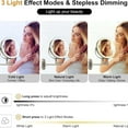 thumbnail image 6 of 9" Wall Mounted Lighted Makeup Mirror,4000mAh Rechargeable Double Sided 1X/10X Magnifying Mirror with Light,3 Color Lights,Touch Dimmable,Extended Arm 360 Rotation Wall Mounted Makeup Mirror, 6 of 6