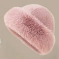 thumbnail image 3 of Women's Faux Fur Bucket Hat Winter Plush Fluffy Fisherman Cap Warm Fuzzy Mink Hat Cute Thickened Fashion Winter Hat 2026 Pink, 3 of 4