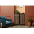 thumbnail image 3 of South Shore Hype Buffet with Wine Storage, in Natural Walnut and Faux Carrara Marble, 3 of 16