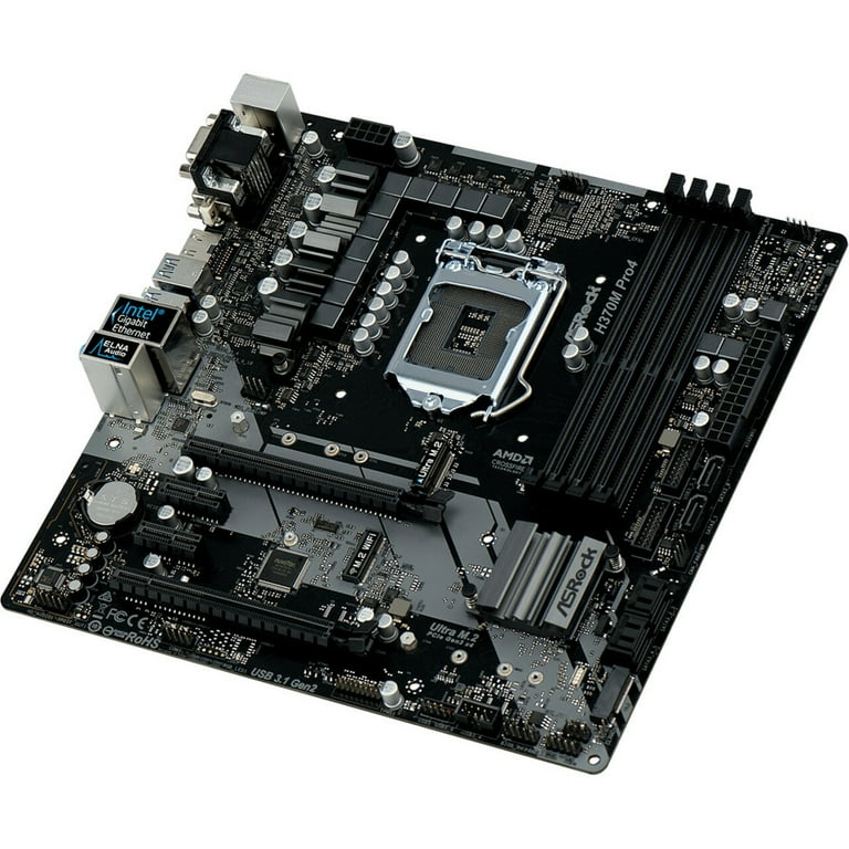 ASRock H370M Pro4 LGA 1151 (300 Series) Intel H370 HDMI SATA 6Gb/s USB 3.1 Micro ATX Intel Motherboard - Walmart.com ASRock H370M Pro4 LGA 1151 (300 Series) Intel H370 HDMI SATA 6Gb/s USB 3.1 Micro ATX Intel Motherboard - Walmart.com