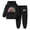 Black, variant on Wonitaaizi Kids Girls Jogger Sets Pullover Hooded Cropped Sweatshirt Tops and Sweatpants 2PCS Set (3-4 Years,Pink)