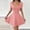 Pink, variant on Women Solid Square Neck Short Sleeve Bodycon Flared Mini Dress, High Stretch Slim Fit A-Line Skater Dress, Casual Club Party Going Out Cute Dresses Black XL(XL)