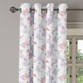 thumbnail image 3 of Ambesonne Vintage Grommet Curtain, Eiffel Tower and Flower, 50" x 63", Pale Blue Pink and White, 3 of 6