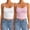 White, Pink, variant on 2 Pack Women's Spaghetti Strap Crop Cami Tank Tops, U Neck Low Back Slim Fit Sleeveless Layering Camisole
