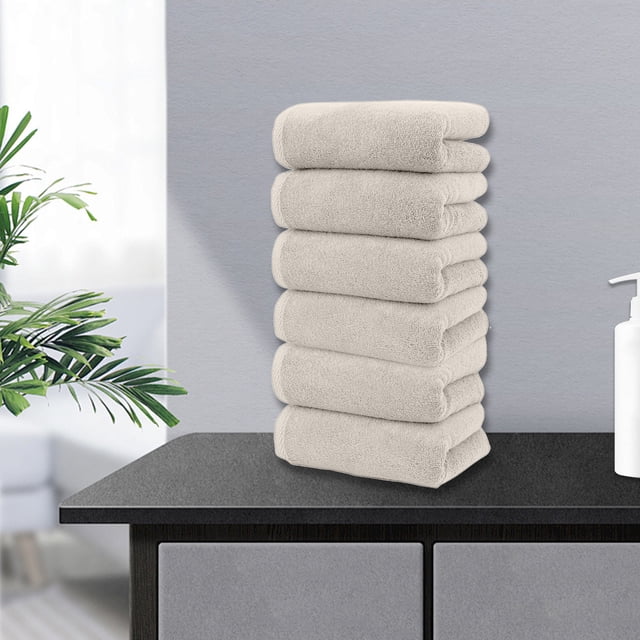 Juego De Toallas De Algodón, 6 Piezas: Toallas De Baño, Altamente Absorbentes Y De Secado Rápido; Toallas Faciales Y Paños Suaves; Ideales Para El Gimnasio, Viajes Y El Hogar.