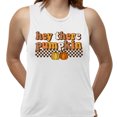 thumbnail image 2 of Retro Hey There Pumpkin Women's Muscle Tank Small White, 2 of 5