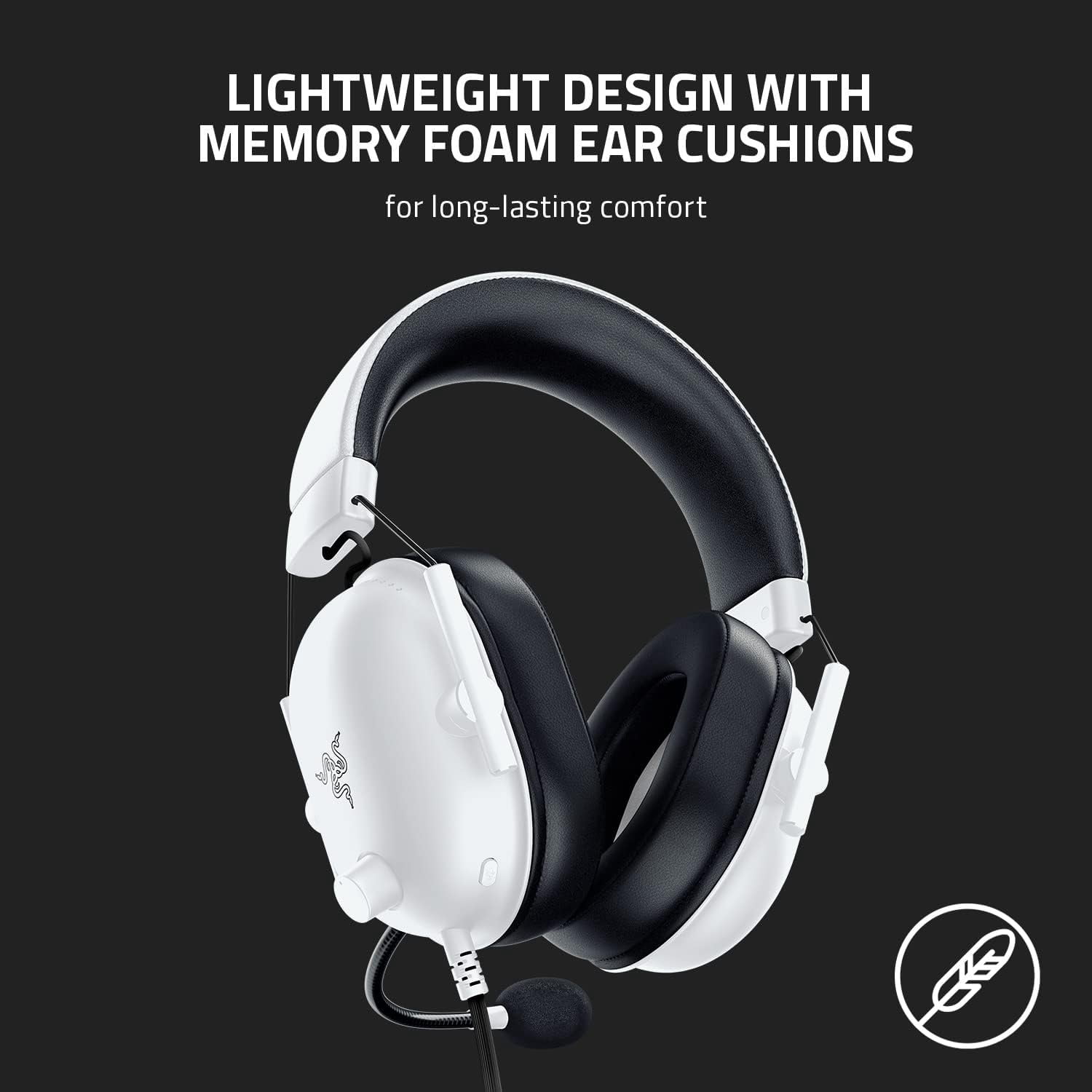 Razer BlackShark V2 X for PlayStation - Wired Esports Headset - White
