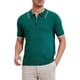 thumbnail image 5 of CAMISA POLO CLÁSICA DE HOMBRE INSPIRE CHIC PARA EL DÍA DEL PADRE, DE COLOR SÓLIDO, CORTA MANGA, CON CREMALLERA, AJUSTE SLIM, TALLA L, VERDE, 5 of 5