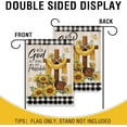 thumbnail image 3 of With God All Things Are Possible Small Decorative Garden Flag, Religious Christian Cross Sunflower Spring Summer Yard Lawn Outside Decor, Farmhouse Fall Plaid Outdoor Home Decoration 12.5 x 18, 3 of 5