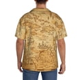 thumbnail image 3 of Sikiie Old Vintage Map Of Sea Men's Wrinkle Free Untucked Cuban Shirt Business Casual Button Down Shirts Short Sleeve ShirtSmall, 3 of 5
