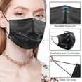 thumbnail image 3 of Black Disposable Face Masks 100 Pack Black Face Masks 3-Ply, 3 of 4