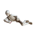 thumbnail image 1 of Halloween Skeleton Statue Gothic Reading Figurines For Indoor Decor Fireplace Bookshelf & Display Halloween Decor Sculpture For Themed, 1 of 4