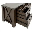 thumbnail image 6 of Rustic Home Office Desk Writing Table Wood Credenza Brown Concrete Top, 6 of 9