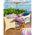 thumbnail image 5 of Fsddascl Spring Lavender Outdoor Tablecloth - 60x102 Inch Rectangle Dining Table Cover, Butterfly Purple Farmhouse Floral Leaf Waterproof Outdoor Table Cloth with Umbrella Hole & Zipper for Patio, 5 of 7