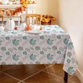 thumbnail image 1 of Nappe Rectangulaire d'Automne 60x84 Pouces, Nappe de Récolte d'Automne de l'Action de Grâce Bleu Vert Feuille d'Érable, Imperméable Résistante aux Taches pour Fête de Vacances de l'Action de Grâce, 1 of 6