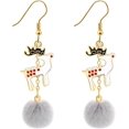 thumbnail image 1 of Pendientes navideños Lindos pendientes de árbol de Navidad Pendientes de pelo con personalidad y temperamento de mujer Wojonifuliy01 (a, talla única), 1 of 4