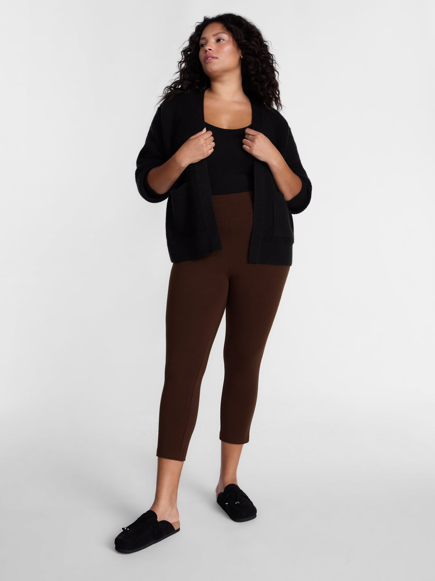 Terra & Sky Women's Plus Capri Legging, Sizes 0X-5X