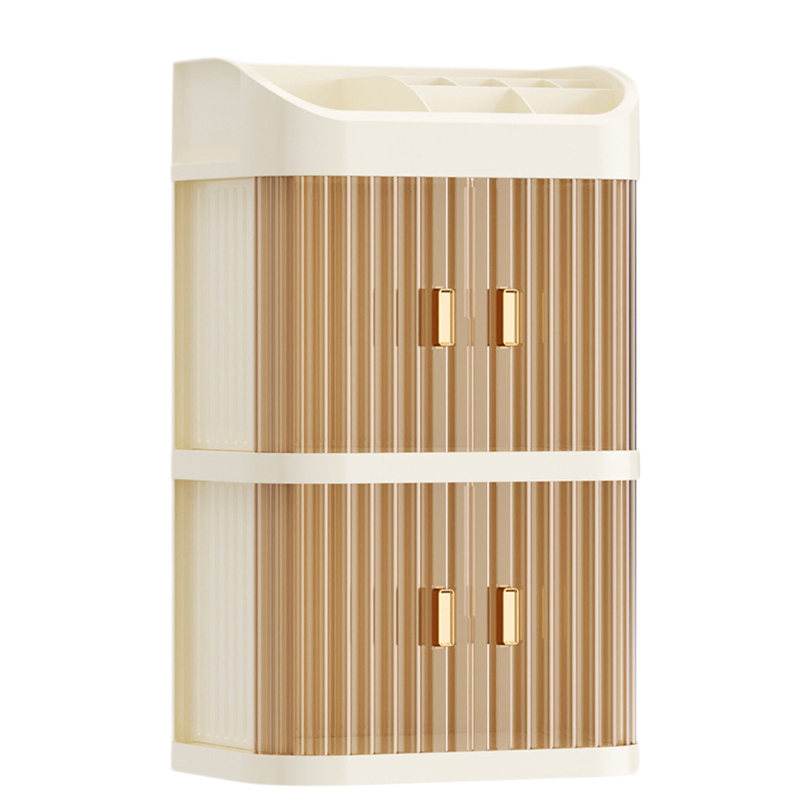 Fwttom Makeup Organizer, Desk Organizer with Drawer & Compartment, Desk Organizers And Accessories for Home Desktop Tool Stationery Beauty & Personal Care Items