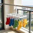 thumbnail image 1 of EARKITY Sock Drying Rack And Household Multi-functional Hanger And Balcony Windproof And Thickened Drying Rack With Multiple Clips, 1 of 6