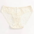 thumbnail image 3 of Womens Floral Lace Panties Bikini Underwear - Comfortable & Breathable Daily Wear - Beige, 1-Pack,Size XL, 3 of 6