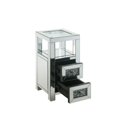thumbnail image 2 of Acme Furniture 97956 Accent Table, Clear Glass, Mirrored & Faux Diamonds, 2 of 5